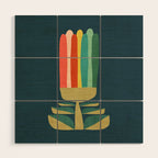 Little rainbow flower Wood Wall Art Gallery Image 1