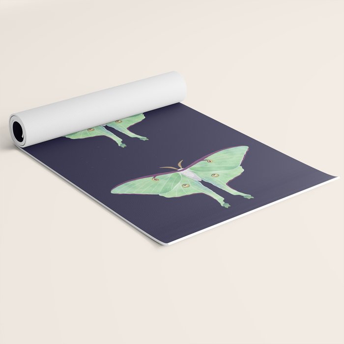 Night Trellis (Luna Moth) Yoga Mat Gallery Image 2