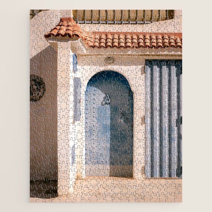Blue door of Tamraght | Morocco coastal travel photography Jigsaw Puzzle Gallery Image 1