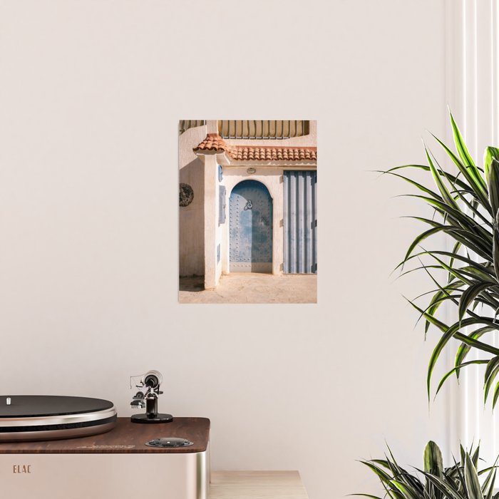 Blue door of Tamraght | Morocco coastal travel photography Poster Gallery Image 2