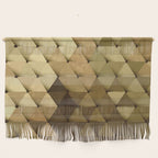Triangles Yellow Brown Olive Green Wall Hanging Gallery Image 1