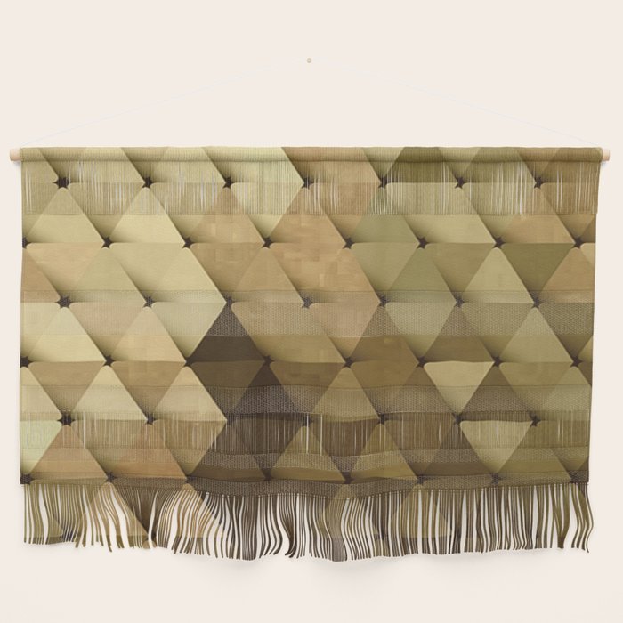 Triangles Yellow Brown Olive Green Wall Hanging Gallery Image 1