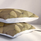 Triangles Yellow Brown Olive Green Pillow Sham Gallery Image 3