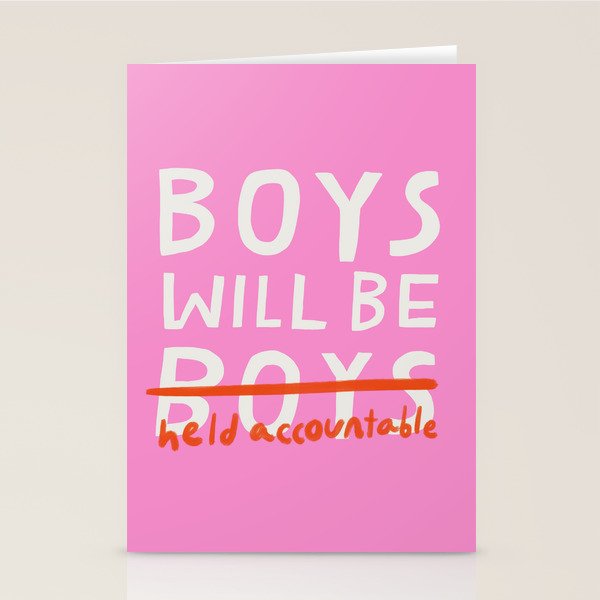 Boys Will Be Held Accountable Stationery Card Gallery Image 2