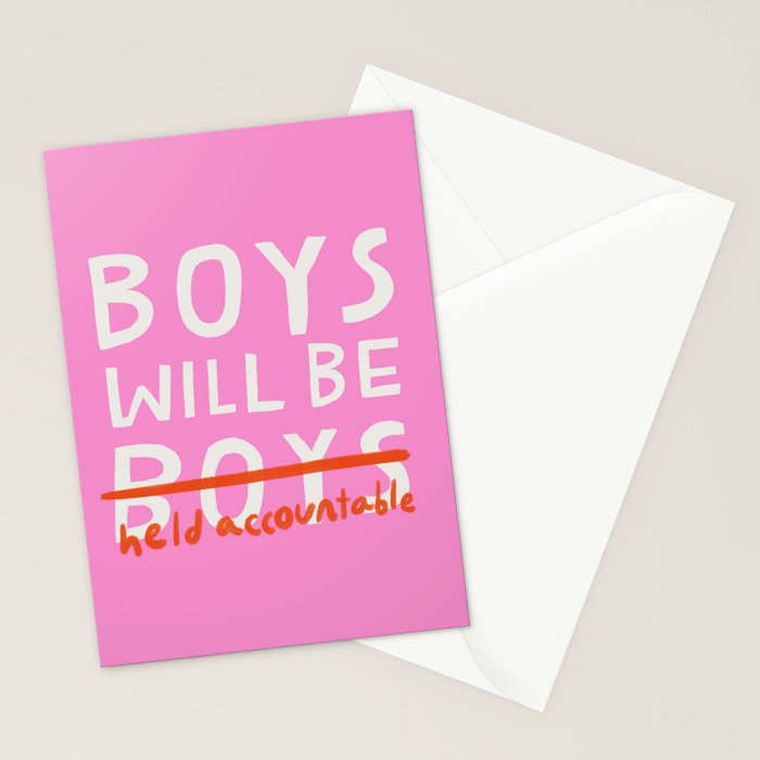 Boys Will Be Held Accountable Stationery Card Gallery Image 2