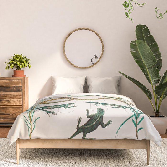 Albertus Seba Snakes And Lizards Teal Comforter Gallery Image 3