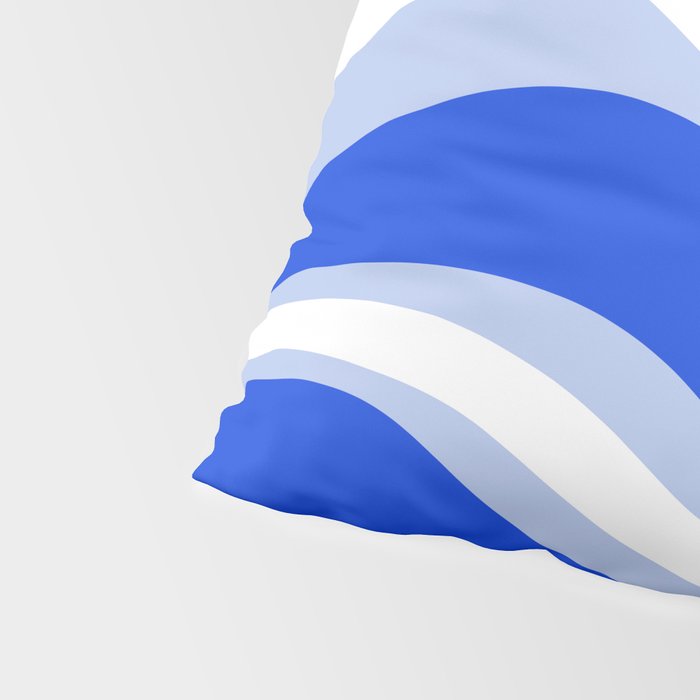 Modern Liquid Swirl Abstract Pattern Square Royal Blue, Light Blue, White Pillow Sham Gallery Image 4