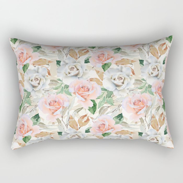 Nice flowered lush garden 4 Rectangular Pillow Gallery Image 2