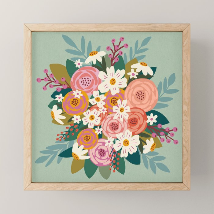 Summer Bouquet  Mini Art Print Gallery Image 1