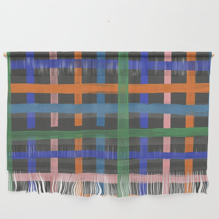 Dark plaid pattern Wall Hanging Gallery Image 1