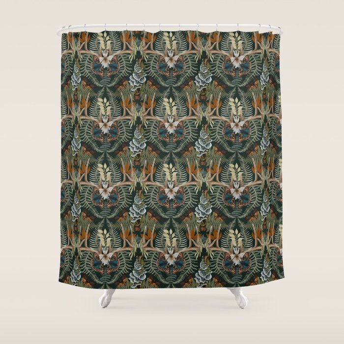 Whimsical Deer Antlers Shower Curtain Gallery Image 1