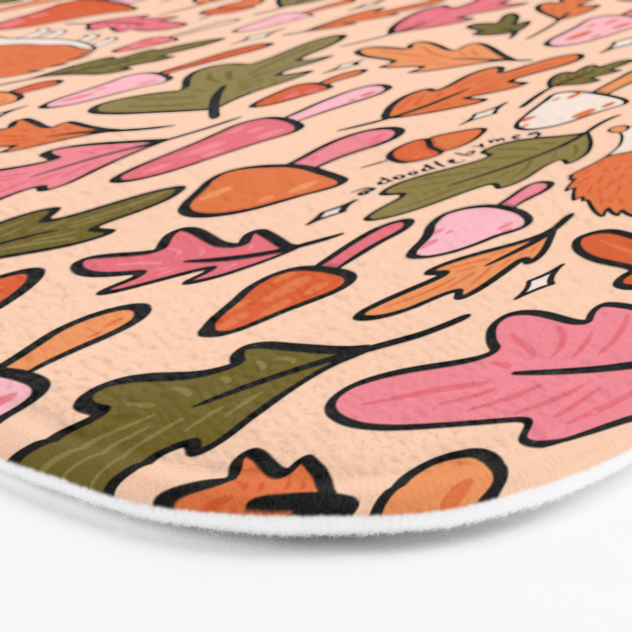 Hedgehog in the Autumn Print Bath Mat Gallery Image 3