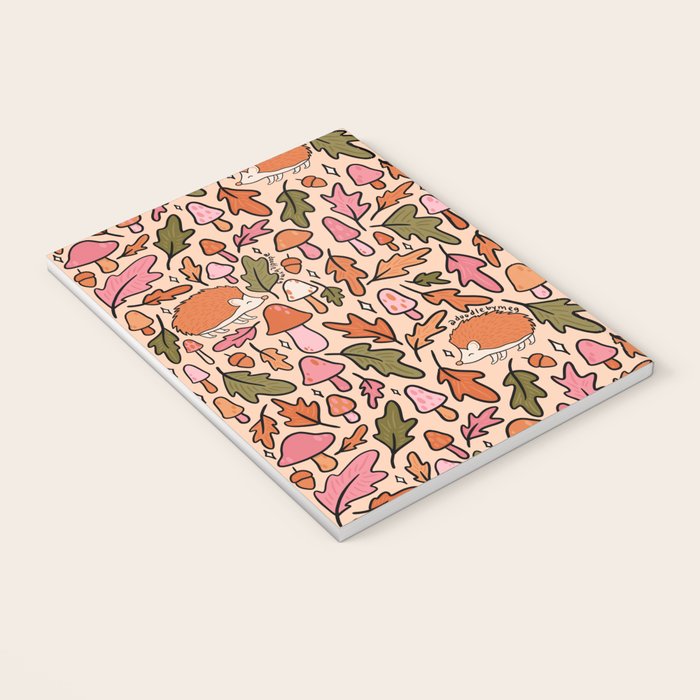 Hedgehog in the Autumn Print Notebook Gallery Image 3