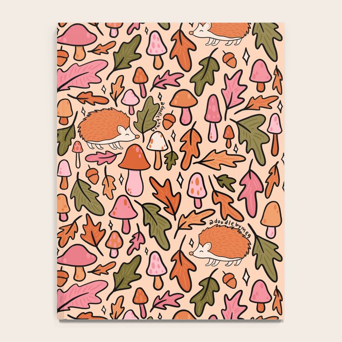 Hedgehog in the Autumn Print Notebook Gallery Image 4