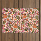 Hedgehog in the Autumn Print Outdoor Rug Gallery Image 1