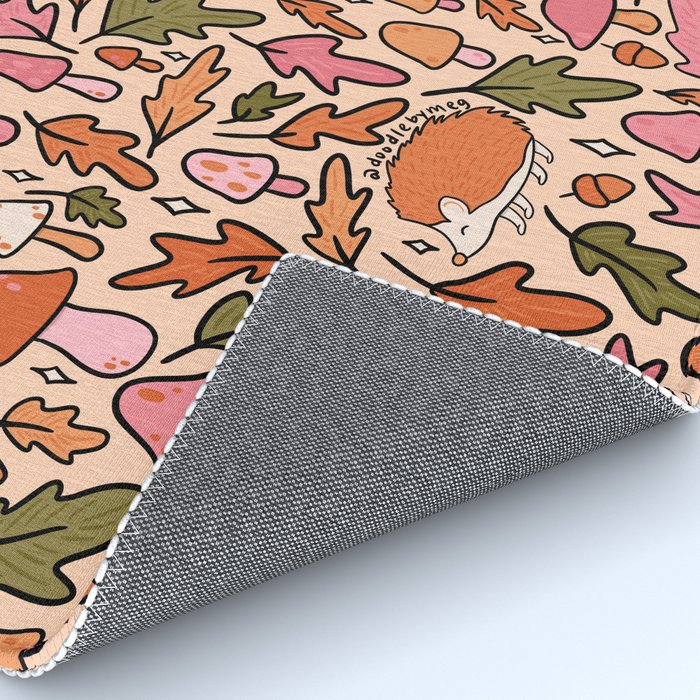 Hedgehog in the Autumn Print Rug Gallery Image 4