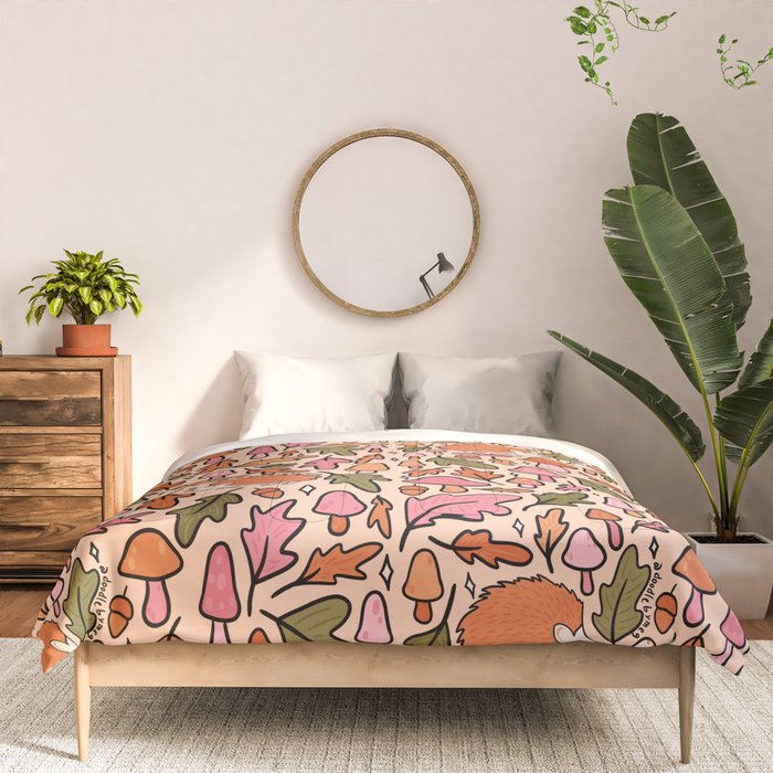 Hedgehog in the Autumn Print Comforter Gallery Image 3