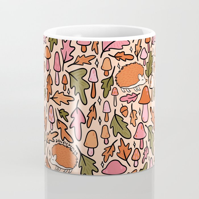 Hedgehog in the Autumn Print Coffee Mug Gallery Image 4