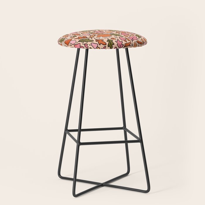 Hedgehog in the Autumn Print Stool Gallery Image 1