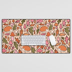 Hedgehog in the Autumn Print Desk Mat Gallery Image 1
