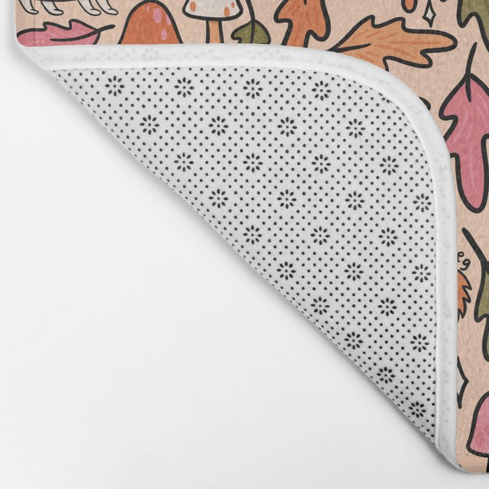 Hedgehog in the Autumn Print Bath Mat Gallery Image 2