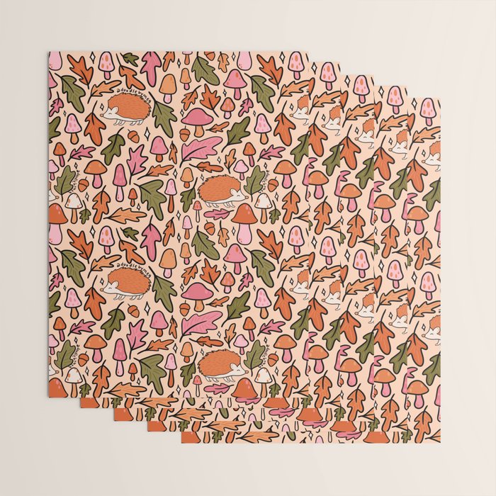 Hedgehog in the Autumn Print Wrapping Paper Gallery Image 3