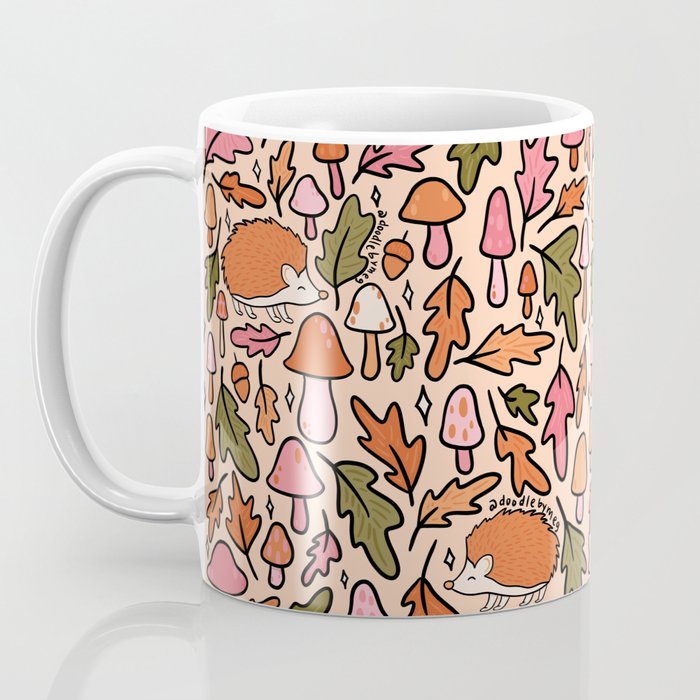 Hedgehog in the Autumn Print Coffee Mug Gallery Image 3