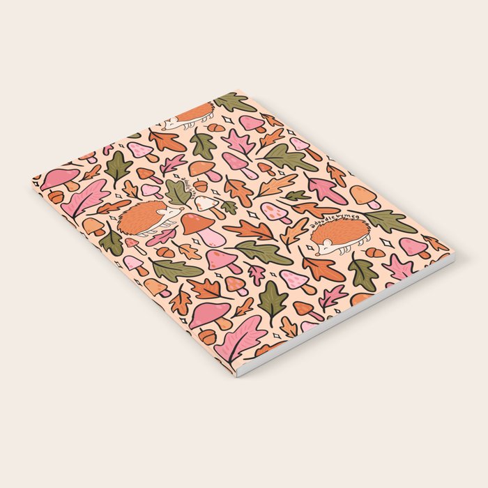 Hedgehog in the Autumn Print Notebook Gallery Image 2