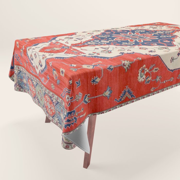 North And South Vine Red Medallion Kazak Persian Rug Tablecloth Gallery Image 1