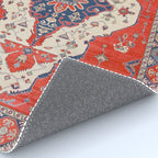 North And South Vine Red Medallion Kazak Persian Rug Rug Gallery Image 4