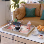 North And South Vine Red Medallion Kazak Persian Rug Serving Tray Gallery Image 2
