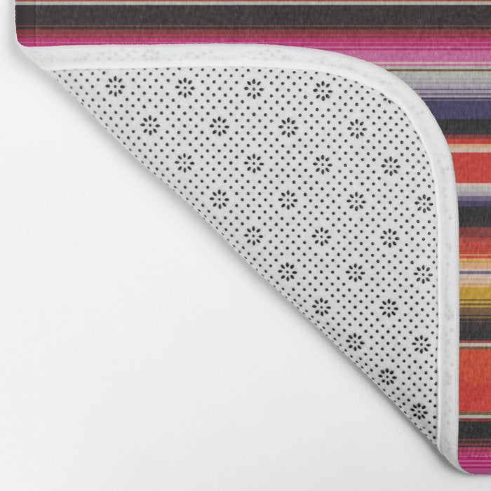 Orange Sarape Saltillo Bath Mat Gallery Image 2