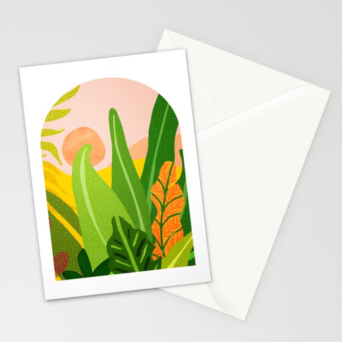 Tropical Sunrise View Stationery Card Gallery Image 2