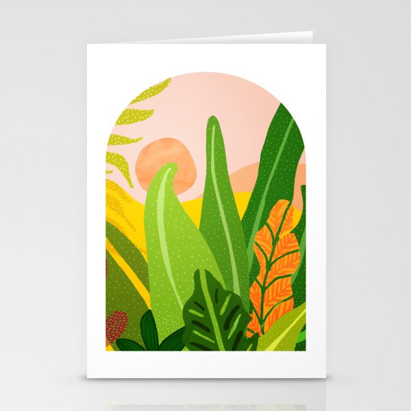 Tropical Sunrise View Stationery Card Gallery Image 1