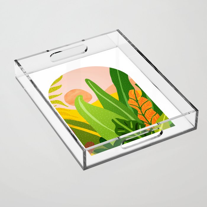 Tropical Sunrise View Acrylic Tray Gallery Image 1