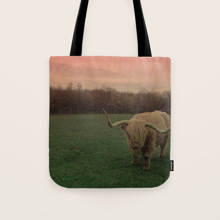 Scottish Highland Steer Tote Bag Gallery Image 1