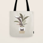 Cat and Plant 29: A Leaf of Whale Tote Bag Gallery Image 1