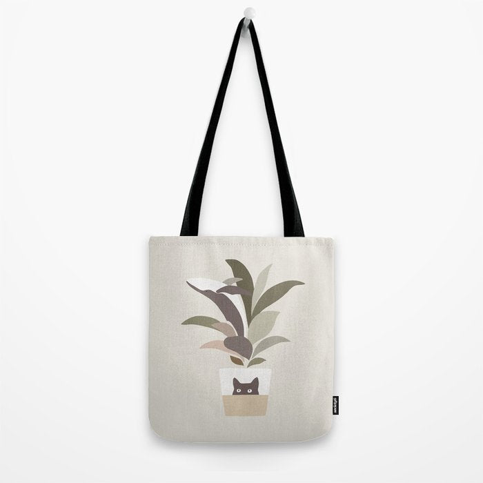 Cat and Plant 29: A Leaf of Whale Tote Bag Gallery Image 2