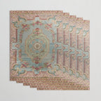 Antique French Rose Blue Aubusson  Wrapping Paper Gallery Image 3