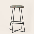 Antique French Rose Blue Aubusson  Stool Gallery Image 1