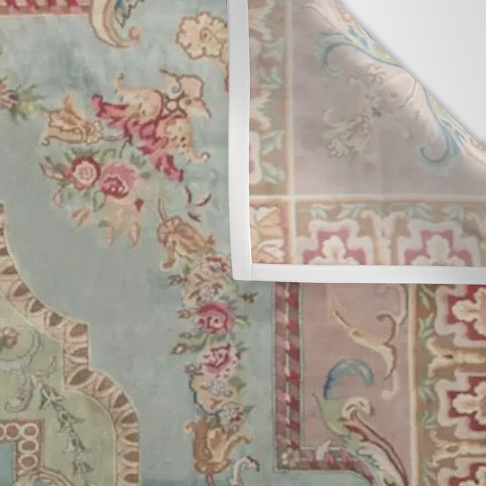 Antique French Rose Blue Aubusson  Wall Tapestry Gallery Image 3