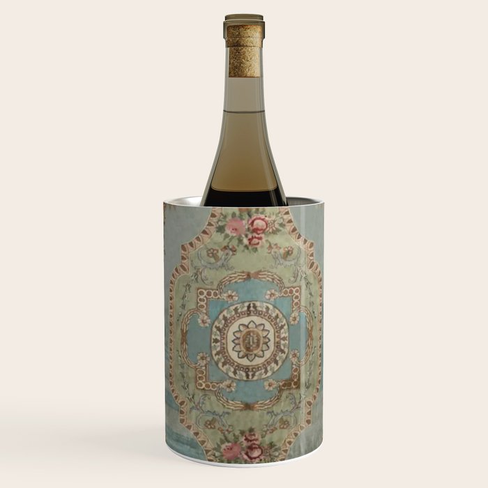 Antique French Rose Blue Aubusson  Wine Chiller Gallery Image 1