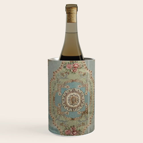 Antique French Rose Blue Aubusson  Wine Chiller Gallery Image 1