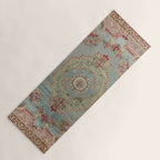 Antique French Rose Blue Aubusson  Yoga Mat Gallery Image 1
