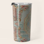 Antique French Rose Blue Aubusson  Travel Mug Gallery Image 3