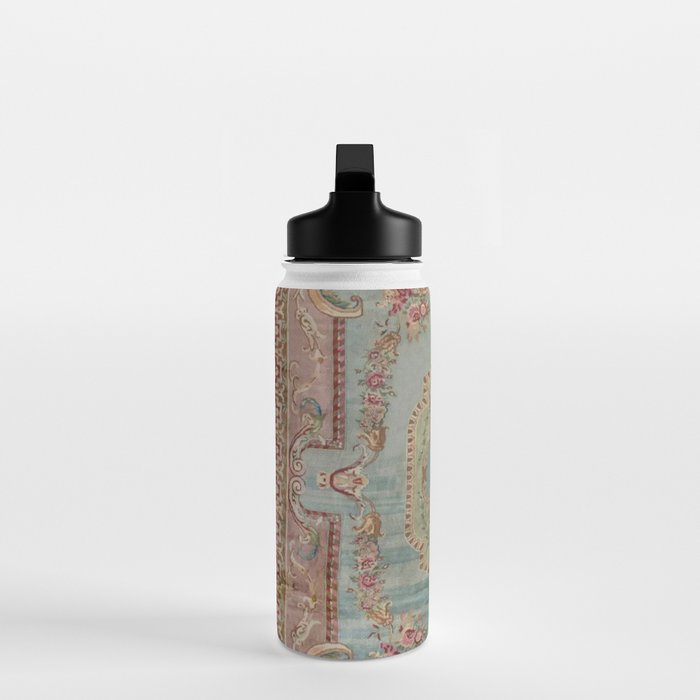 Antique French Rose Blue Aubusson  Water Bottle Gallery Image 3