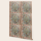 Antique French Rose Blue Aubusson  Wallpaper Gallery Image 2