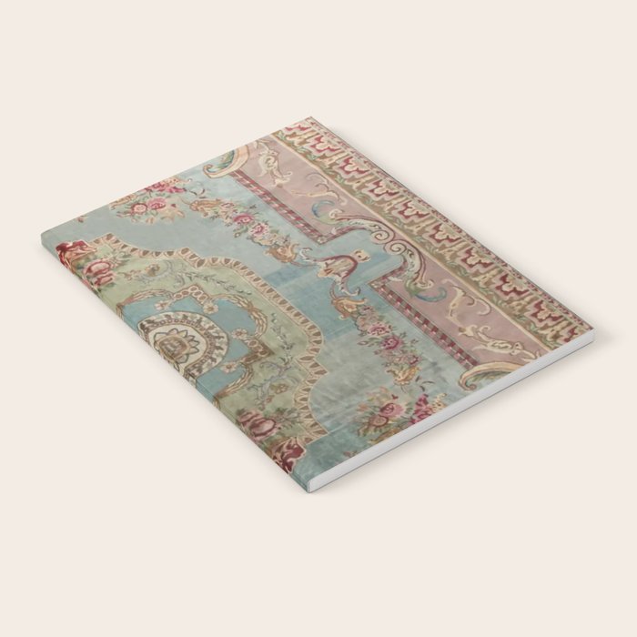 Antique French Rose Blue Aubusson  Notebook Gallery Image 1