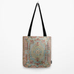 Antique French Rose Blue Aubusson  Tote Bag Gallery Image 2