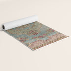 Antique French Rose Blue Aubusson  Yoga Mat Gallery Image 2
